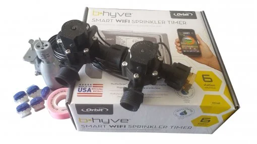 Orbit B-hyve WiFi Controller 6 Station with 2 x Solenoid Combo -Free Rain Sensor