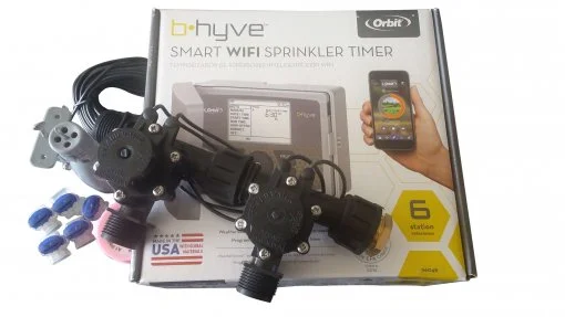 Orbit B-hyve WiFi Controller 6 Station with 2 x Solenoid Combo -Free Rain Sensor