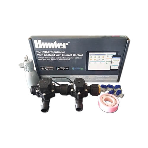 Hunter Hydrawise 6 Station WiFi Irrigation Combo-Qty 2 x 19mm Barb Solenoids&Rain Sensor