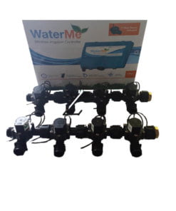 WaterMe Irrigation Controller + Qty 8 x 3/4" Irrigation Manifold Assembly x 3/4" BSP Male (2-way)- 50LPM