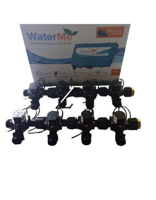WaterMe Irrigation Controller + Qty 8 x 3/4" Irrigation Manifold Assembly x 3/4" BSP Male (2-way)- 50LPM