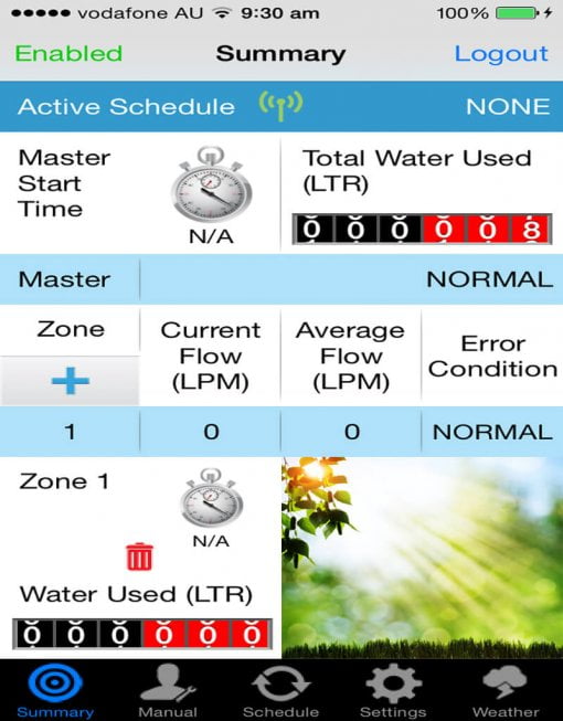 WaterMe- Wireless Irrigation controller(1"Flow Sensor Included)+ 1 x Rain Sensor