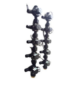 Irrigation Manifold Assembly (10 x Manifold - 2-way 3/4" 24VAC Inlet - 19mm Barb Outlet 50LPM)