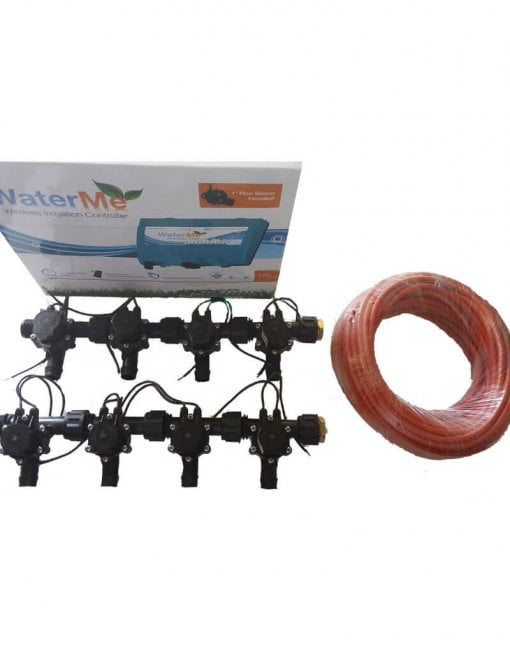 WaterMe Combo - WiFi Controller & 8 Zone 19mm Barb Irrigation Manifold Valves with 9 core Wire