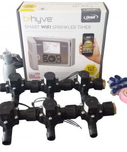Orbit B-hyve WiFi Controller 6 Station -6 x 19mm Barb Solenoid Combo-Rain Sensor
