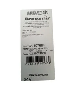 Breezair/Braemar Seeley Drain Valve and Shutoff 24VAC #105345,#107684