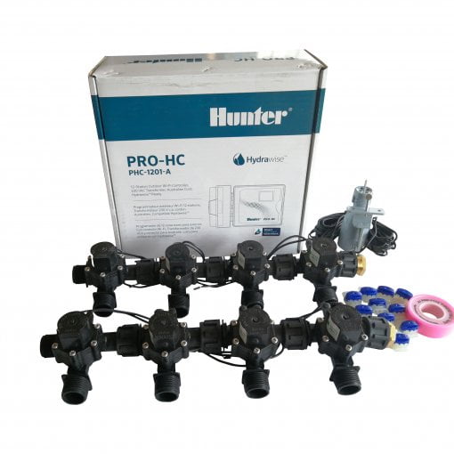 Hunter 12 Station Pro-HC WiFi Irrigation*Outdoor*8x 3/4" Solenoid,Free Rain Sensor