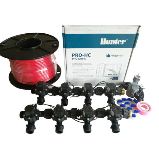 Hunter 12 Station Pro-HC WiFi Irrigation*Outdoor* 8 x 3/4" Solenoid,Wire,Sensor