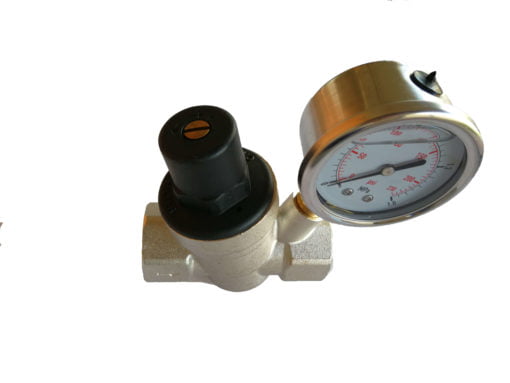 3/4" inch Chrome Plated Brass Adjustable Pressure Regulator(Reducer) 20mm with Gauge-DN 20