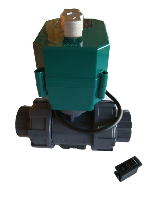 9-24VDC / 9-24V DC DN25 25mm Motorised Ball Valve with Manual Override 2-way 3-wire with switch