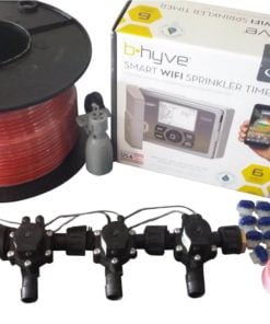 Orbit B-hyve WiFi Controller 6 Station -4 x 19mm Barb Solenoid Combo-Rain Sensor,Wire