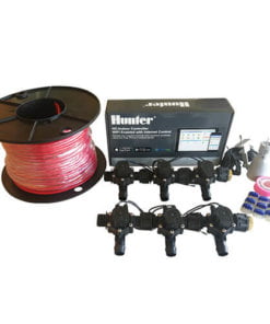 Hunter Hydrawise 6 Station WiFi Irrigation Combo-Qty 6 x 19mm Barb Solenoids, Rain Sensor & Wire