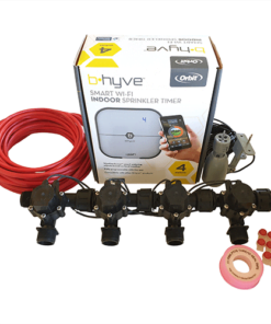 Orbit B-hyve WiFi Controller 4 Station-4x 3/4" inch Manifold Solenoid Valves & Wire Combo -FreeSensor