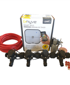 Orbit B-hyve WiFi Controller 4 Station-4x 19mm Barb Manifold Solenoid Valves & Wire Combo -FreeSensor