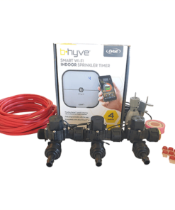 Orbit B-hyve WiFi Controller 4 Station-3x 13mm Barb Manifold Solenoid Valves & Wire Combo -FreeSensor