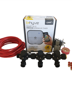 Orbit B-hyve WiFi Controller 4 Station-3x 3/4" inch Manifold Solenoid Valves & Wire Combo -FreeSensor