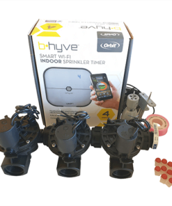 Orbit B-hyve WiFi Controller 4 Station-3x 1" inch 25mm Manifold Solenoid Valves Combo -FreeSensor