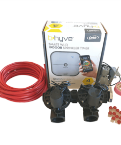 Orbit B-hyve WiFi Controller 4 Station-2x 1" inch 25mm Manifold Solenoid Valves & Wire Combo -FreeSensor