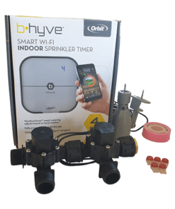 Orbit B-hyve WiFi Controller 4 Station-2x 3/4" inch Manifold Solenoid Valves Combo -FreeSensor