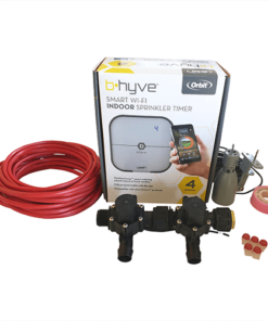 Orbit B-hyve WiFi Controller 4 Station-2x 19mm Barb Manifold Solenoid Valves & Wire Combo -FreeSensor