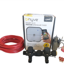 Orbit B-hyve WiFi Controller 4 Station-2x 19mm Barb Manifold Solenoid Valves & Wire Combo -FreeSensor